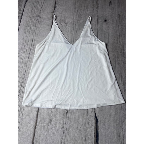 Dear Apple Womens White Double V-Neck Spaghetti Strap Camisole Top CT1716-S3 M - Picture 1 of 6